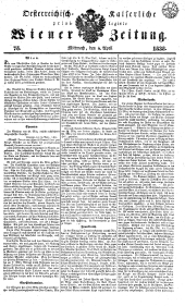 Wiener Zeitung 18380404 Seite: 1