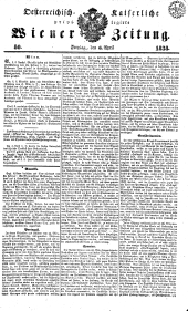 Wiener Zeitung 18380406 Seite: 1