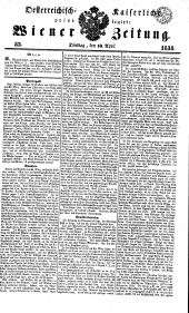 Wiener Zeitung 18380410 Seite: 1