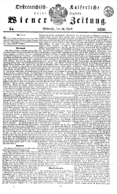 Wiener Zeitung 18380411 Seite: 1