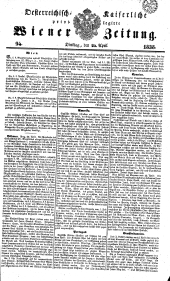 Wiener Zeitung 18380424 Seite: 1