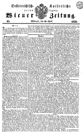 Wiener Zeitung 18380425 Seite: 1