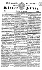 Wiener Zeitung 18380428 Seite: 1