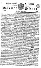 Wiener Zeitung 18380504 Seite: 1