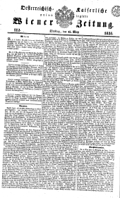Wiener Zeitung 18380515 Seite: 1