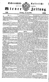 Wiener Zeitung 18380522 Seite: 1