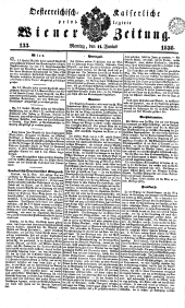 Wiener Zeitung 18380611 Seite: 1