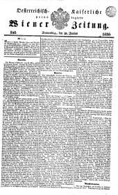 Wiener Zeitung 18380621 Seite: 1