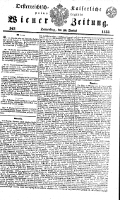 Wiener Zeitung 18380628 Seite: 1