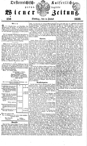 Wiener Zeitung 18380703 Seite: 1