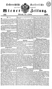 Wiener Zeitung 18380704 Seite: 1