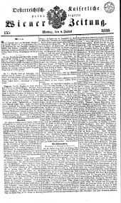 Wiener Zeitung 18380709 Seite: 1