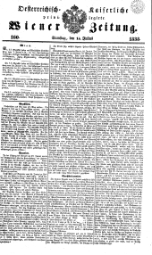 Wiener Zeitung 18380714 Seite: 1