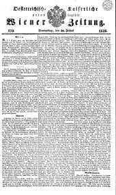 Wiener Zeitung 18380726 Seite: 1