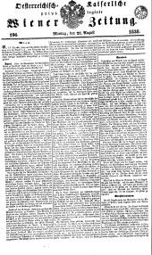 Wiener Zeitung 18380827 Seite: 1