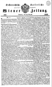 Wiener Zeitung 18380831 Seite: 1