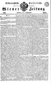 Wiener Zeitung 18380904 Seite: 1