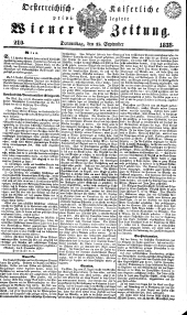 Wiener Zeitung 18380913 Seite: 1
