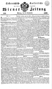 Wiener Zeitung 18380917 Seite: 1