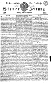 Wiener Zeitung 18380924 Seite: 1