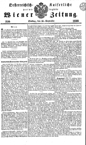 Wiener Zeitung 18380925 Seite: 1
