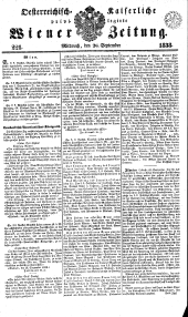 Wiener Zeitung 18380926 Seite: 1