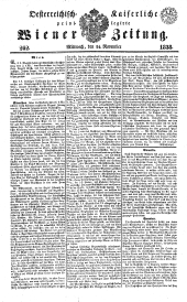 Wiener Zeitung 18381114 Seite: 1