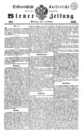 Wiener Zeitung 18381201 Seite: 1