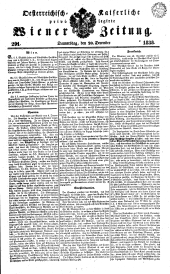 Wiener Zeitung 18381220 Seite: 1