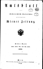 Wiener Zeitung 1839bl01 Seite: 1