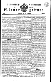 Wiener Zeitung 18390114 Seite: 1