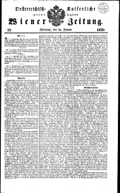 Wiener Zeitung 18390116 Seite: 1