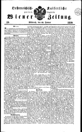 Wiener Zeitung 18390123 Seite: 1