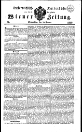 Wiener Zeitung 18390124 Seite: 1