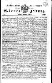 Wiener Zeitung 18390128 Seite: 1