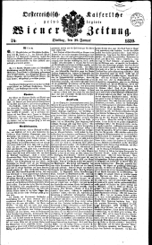 Wiener Zeitung 18390129 Seite: 1