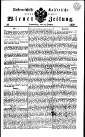 Wiener Zeitung 18390131 Seite: 1