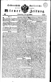 Wiener Zeitung 18390221 Seite: 1