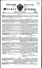 Wiener Zeitung 18390222 Seite: 1