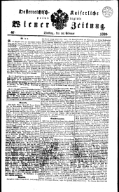 Wiener Zeitung 18390226 Seite: 1