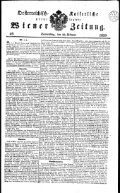 Wiener Zeitung 18390228 Seite: 1