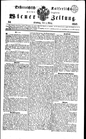 Wiener Zeitung 18390305 Seite: 1