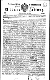 Wiener Zeitung 18390320 Seite: 1