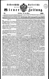 Wiener Zeitung 18390326 Seite: 1