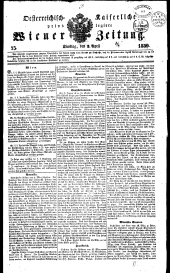 Wiener Zeitung 18390402 Seite: 1