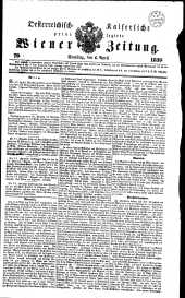 Wiener Zeitung 18390406 Seite: 1