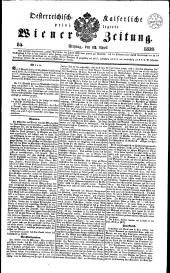 Wiener Zeitung 18390412 Seite: 1