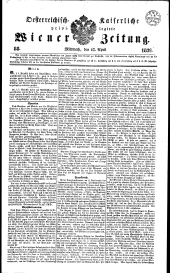 Wiener Zeitung 18390417 Seite: 1
