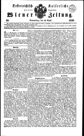 Wiener Zeitung 18390418 Seite: 1