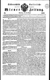 Wiener Zeitung 18390420 Seite: 1